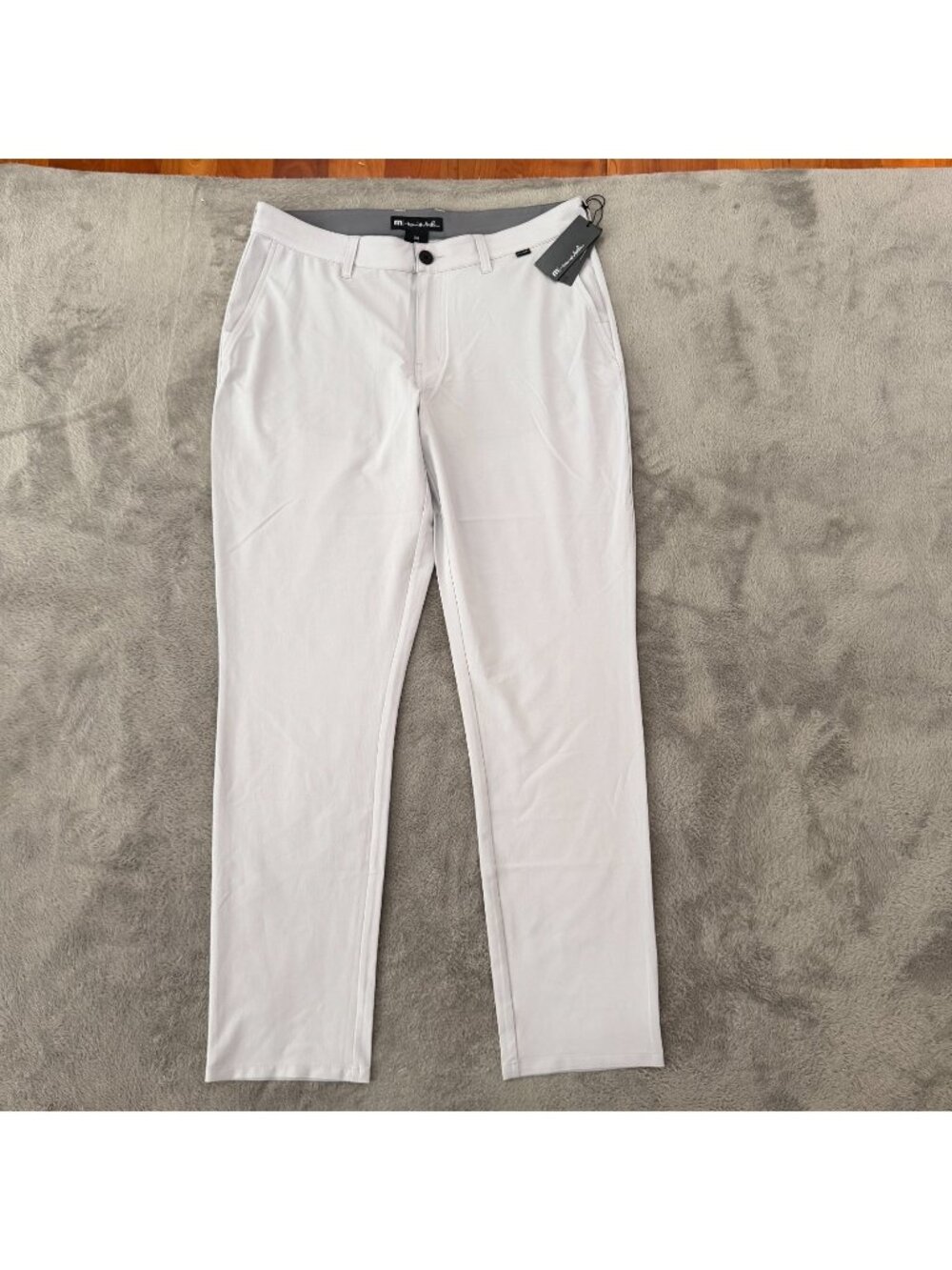 NWT Travis Mathew Right On Time Pants Light Gray Mens 34 Golf Preppy